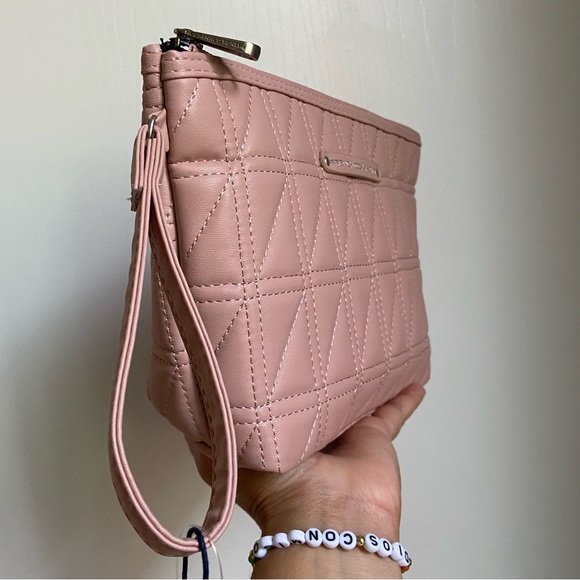 French Connection Bags | Box Quilt Cosmetic Pouch | Color: Rose - Picture 3 of 12